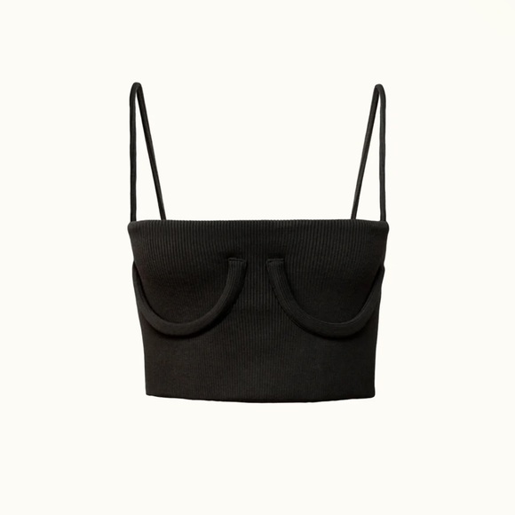 🆕ORSEUND IRIS BLACK RIBBED TUBE TOP TANK SIZE XS NWT ARCHIVED DEAD-STOCK STYLE - Picture 4 of 10
